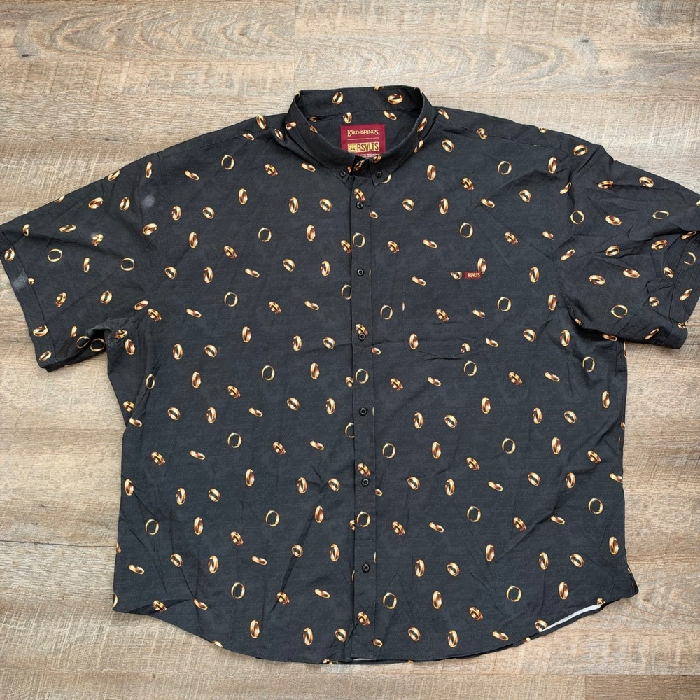 RSVLTS Lord of the Rings The One Ring Shirt 4XL KUNUFLEX Black Button Down